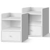 ALFORDSON 2x Bedside Table 1 Drawer White
