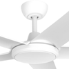ThreeSixty 142cm Multi Blade DC Matte White FlatJET Ceiling Fan With Light