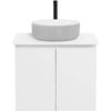 CIBO 600mm White Nordic Wall Hung Bathroom Vanity with Light Grey / White Countertop Basin