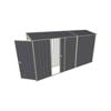 Build-a-Shed 0.8 x 3.7 x 2m Tunnel Hinged Door Shed with Single Sliding Side Door - Grey