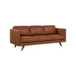 Manly Italian Leather Couch Indoor 3 Seater Hazel Lounge Sofa