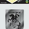 NRL Chrome Decal - St George Illawarra Dragons - Car Sticker 12x12cm