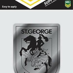NRL Chrome Decal - St George Illawarra Dragons - Car Sticker 12x12cm