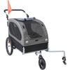VEVOR Dog Bike Trailer Black/Gray with Quick Release Wheels