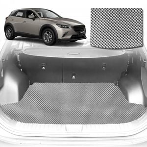 6D Diamond Car Boot Mat for Mazda CX-3 2015-Current-Cargo Mat-Grey-Outback GT