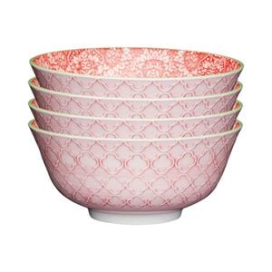 4PK Mikasa Does it All Glazed Bowl 15.7cm - Red Demask