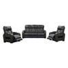 3R+1R+1R Electric Recliner LED Air Leather Dark Grey