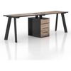 Modern Furniture ARTO 2 People Workstation Desk 1 Cabinet  240cm Oak&Black
