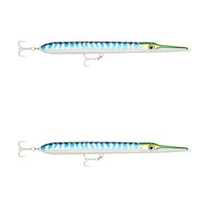 2x Rapala 22cm Flash X Skitter Floating Topwater Fishing Lures - HD Wahoo UV