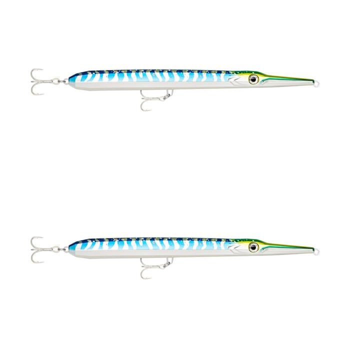 2x Rapala 22cm Flash X Skitter Floating Topwater Fishing Lures - HD Wahoo UV