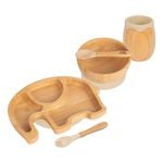 Tiny Dining 5pc Bamboo Elephant Baby Weaning Set