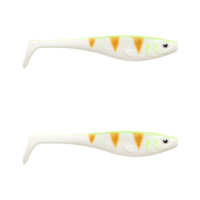 2x Rapala Soft Peto 22cm Paddle Tail Shad Lures - Sunny Snow