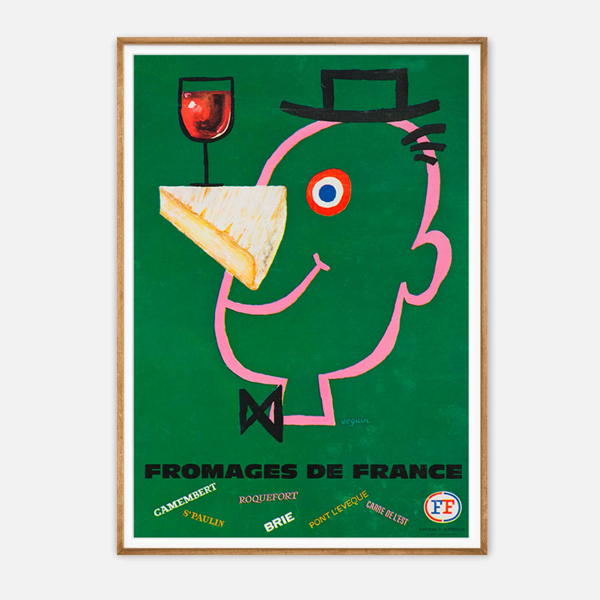 Galrie Vintage French Cheese Art Print by Seguin - Celebrate French ...