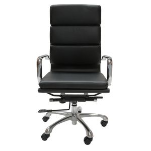 SK Designer Living | Eames Inspired Soft Pad Executive Office Chair High Back - Black