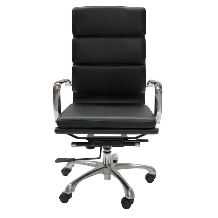 SK Designer Living | Eames Inspired Soft Pad Executive Office Chair High Back - Black