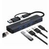 Simplecom Chn436 Usb-c And Usb-a To 4-port Usb Hub With Gigabit Ethernet Adapter