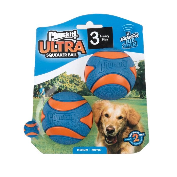ChuckIt! Medium Ultra Squeaker Ball - 2 Pack