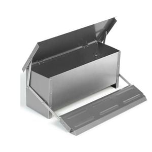 Provecta 7.5l Automatic Chicken Feeder Galvanised Treadle Coop Poultry Feeder