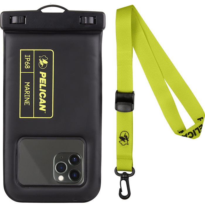Pelican Marine Waterproof Pouch - Black/Neon Green