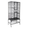 Rolling Large Bird Cage Cockatiel Parrot W/detachable Stand Ladder Storage Perch
