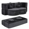 Artiss Convertible Compressed Sofa Bed 2 In 1 Comfort Curved  Sleeper Couch Grey