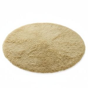 Soft Shaggy Round Rugs for Bedrooms and Living Room - Khaki (80cm)