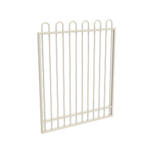 ProtectorAl 800 - 1200 x 1500mm Surfmist Aluminium Pool Gate Loop Top With Mid Rail