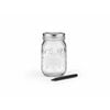 VIKUS 12 Pieces Canning Jars - 480ml Mason Jar Empty Glass Spice Bottles with Airtight Lids and Labels