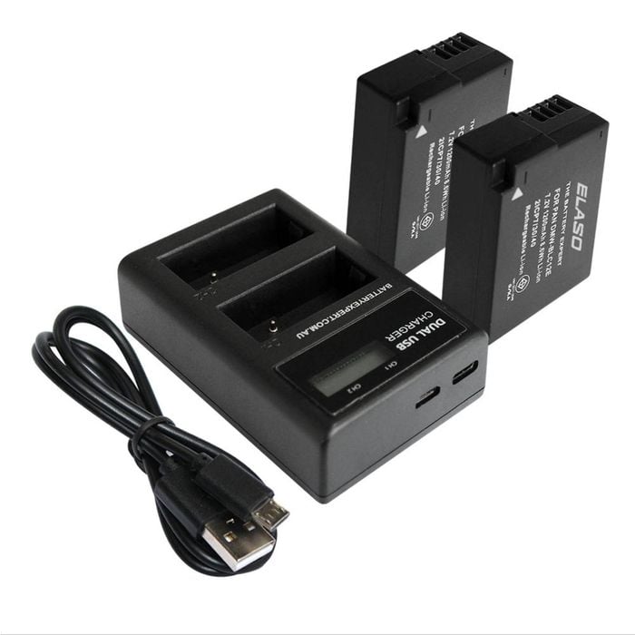 2x Battery and Charger for Panasonic Lumix DMC-FZ300 DMC-FZ1000 DMC-G85 DMW-BLC12 DMW-BLC12E Camera