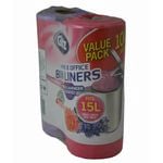 Glitz 15L Medium Scented Tie Top Kitchen Bin Liners - 100 Pack