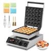 VEVOR Mini Dutch Pancake Maker 25PCS 43mm Diameter 1700W Non-stick Stainless Steel for Kitchen
