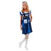 Doctor Who TARDIS Police Box Women's Sci-Fi Party Costume Dress S/M Blue
