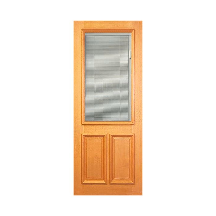 Woodcraft 2040 x 820 x 40mm Entrance Door Venetian blind Clear Glass Half Lite 