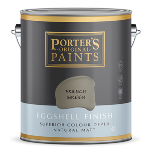 Porter's 4L French Green Eggshell Finish Broadwall Washable Paint - 4L