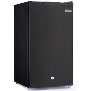 GECKO 95L Portable Upright Fridge and Freezer, 12V/24V for Camping, Caravans, Black
