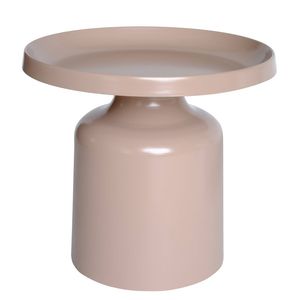 SK Designer Living | Pillar Round Metal Side Table - Light Fossil