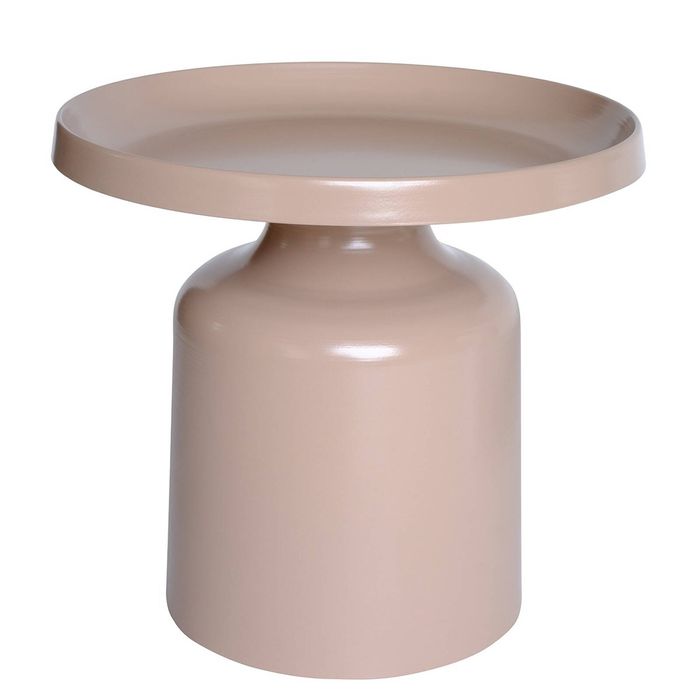 SK Designer Living | Pillar Round Metal Side Table - Light Fossil