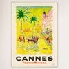 Galrie Cannes Vintage Travel Poster: Explore the Glamour of French Riviera Art Print, Wood Frame, 50 x 70cm (20 x 28inch)