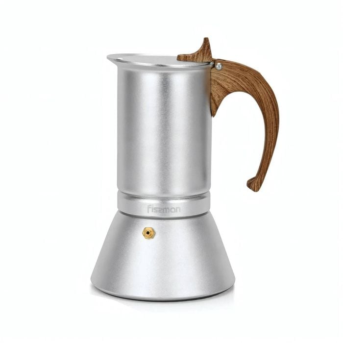 Coffee Maker 300ml For 6 Cups Pressed Aluminium Wooden Handle And Knob