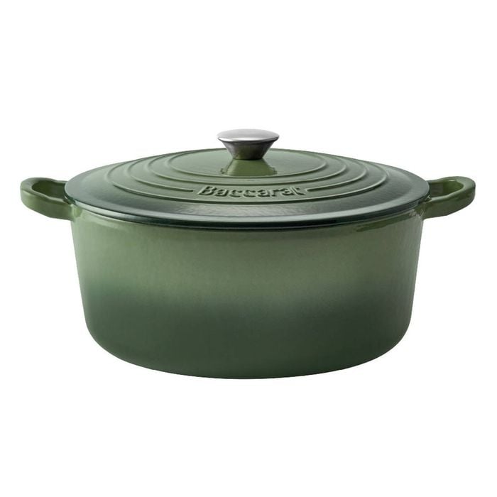 Baccarat Le Connoisseur Cast Iron Round French Oven 29cm 6.3l - Sage