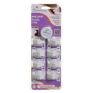 Dreambaby Child Safety Mag Lock With Key - 8 Pack