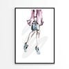 Fancy Sneakers with Blue Shaded Bag Print 100% Australian Made 60x90cm (Poster)