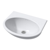 Galvin Wallgate Solid Surface Front Fixed Exposed Services Wash Hand Basin - 0 Tap Handle