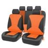 Catzon Full Set Leather Car Seat Covers Fit For Most Sedans Suvs Pickup Trucks-orange