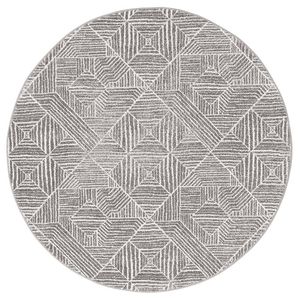 The Rug Connection Jaya 457 Grey 200x200cm - Medium Round Pet Friendly Indoor Rug