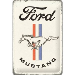 Nostalgic-Art 20x30cm Medium Sign Ford Mustang Horse & Stripes