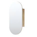 Attica Nobu 900mm Oval Natural Oak Shaving Cabinet
