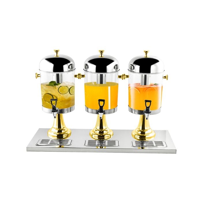 SOGA 24L Triple Drink Dispenser – Gold Accents