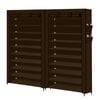 Levede 2PCS 10-Tier Shoe Rack Portable Storage Brown