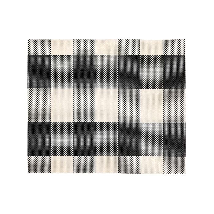 Icon Chef Plate Mats - Set of 6 - Black Gingham